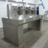 Dubbele RVS handwasbak voor 8 personen