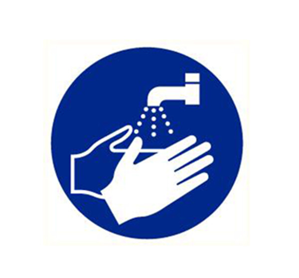 Sticker verplicht handen wassen