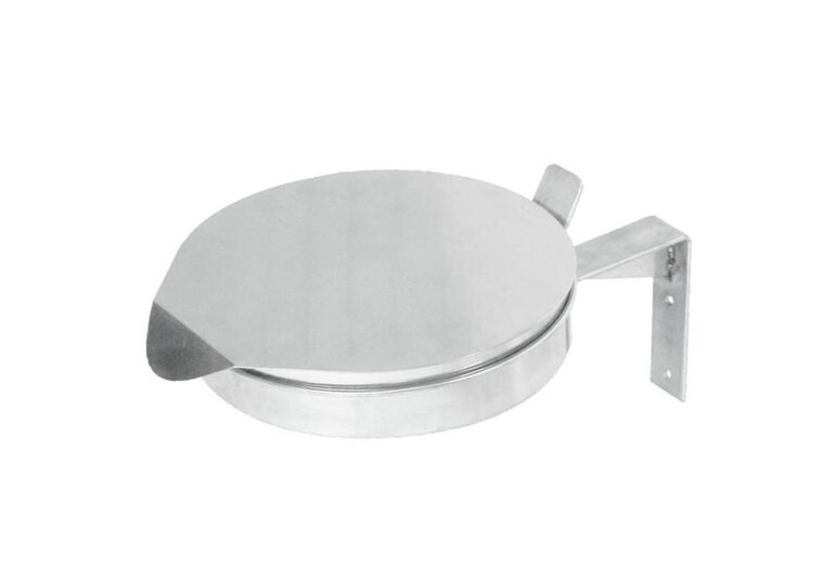 RVS afvalzakhouder met klemring en deksel