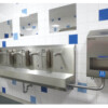 RVS handendroger Handdryer 2 op handwasbak
