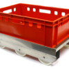 RVS rollie met E2 krat