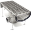 RVS afvoergoot Ultra Pro met ladderrooster afdekking
