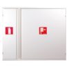 Stalen combinatiekast brandblusser en brandslanghaspel
