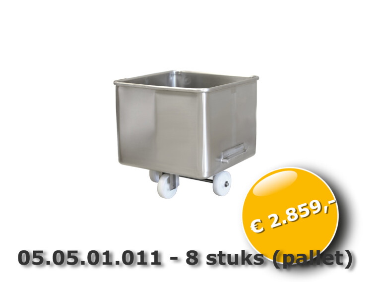 RVS normwagens 200 liter